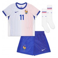 Camiseta Francia Ousmane Dembele #11 Visitante Equipación para niños Eurocopa 2024 manga corta (+ pantalones cortos)